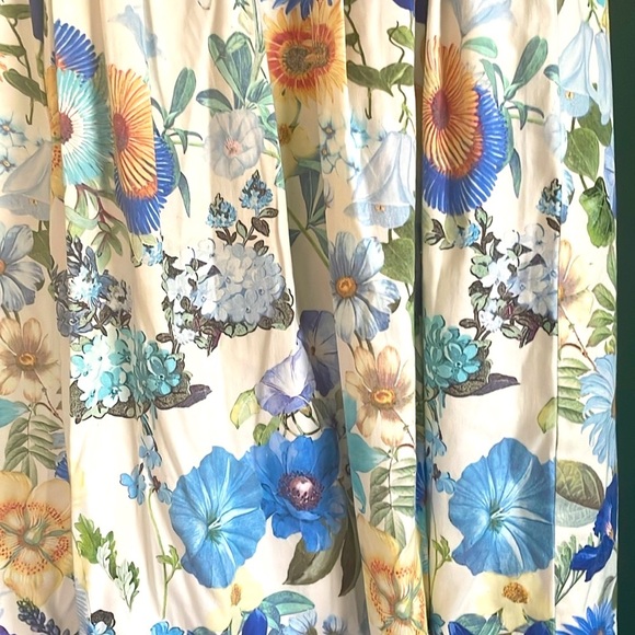 Talbots hydrangeas, and morning glory floral Knee-Length A-Line Skirt - Picture 3 of 4